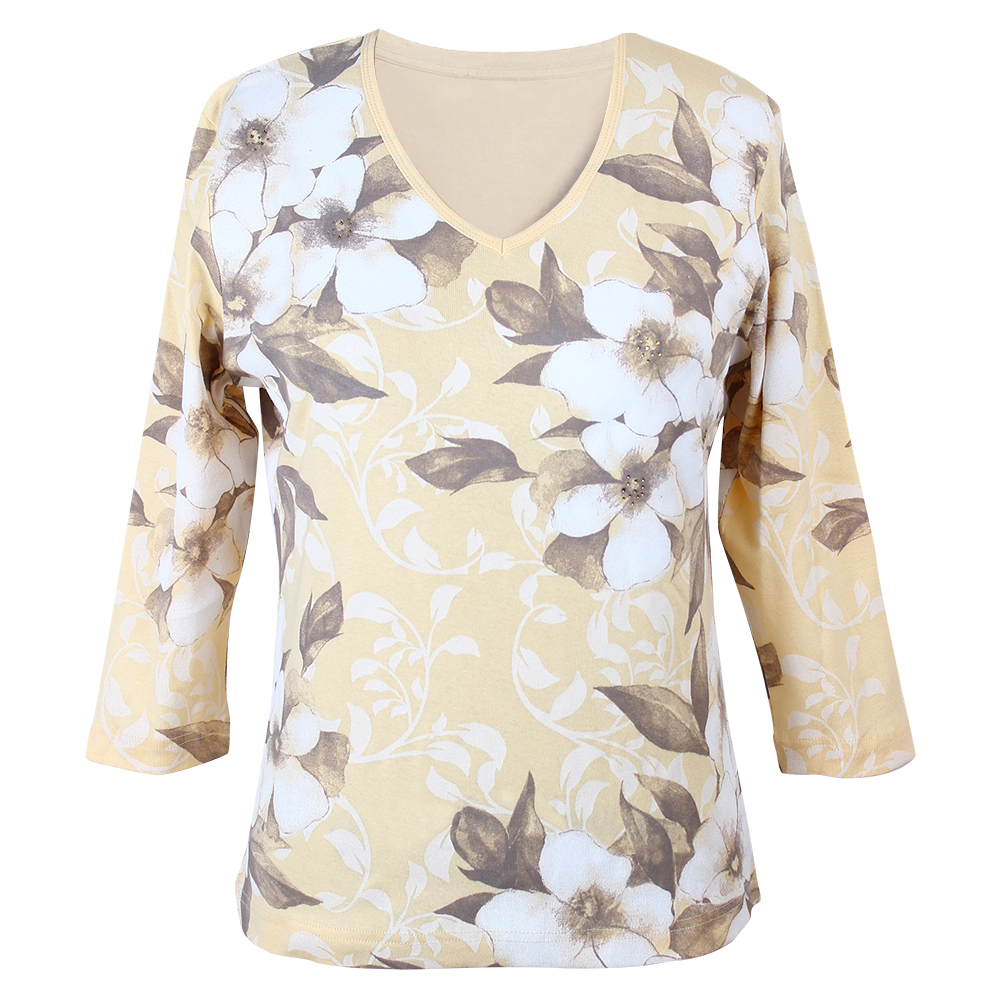 Soft White Floral Women's Shirt