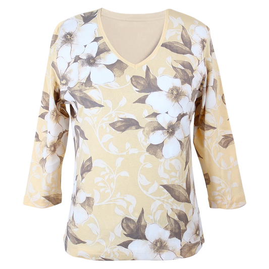 Soft White Floral Women's Shirt