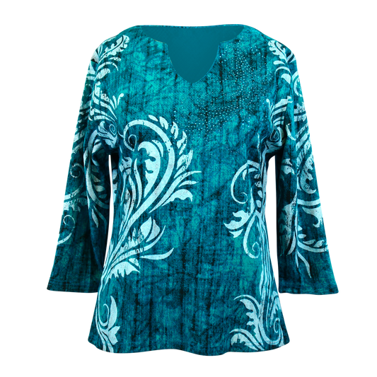 Teal Swirl Women's Shirt