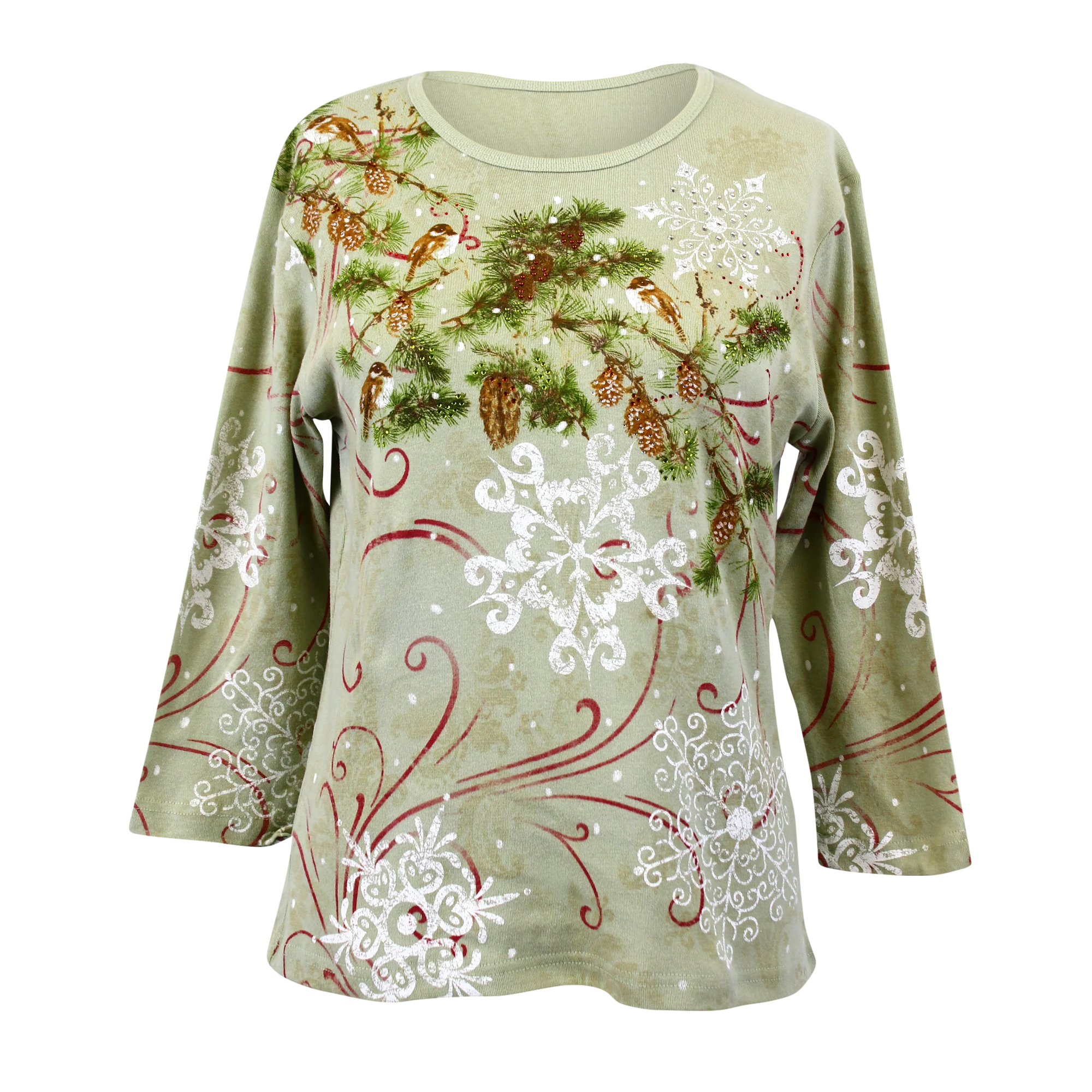 Chickadee Branch 3/4 Sleeve Top