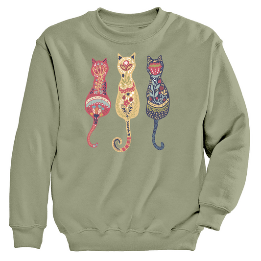 Womens 3X-Large PALE_GREEN Moring Sun CrewNeck Sweatshirt