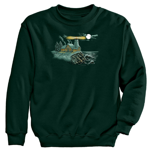 Womens 3X-Large FOREST Moring Sun CrewNeck Sweatshirt