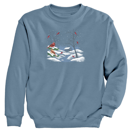 Womens 3X-Large PALE_BLUE Moring Sun CrewNeck Sweatshirt
