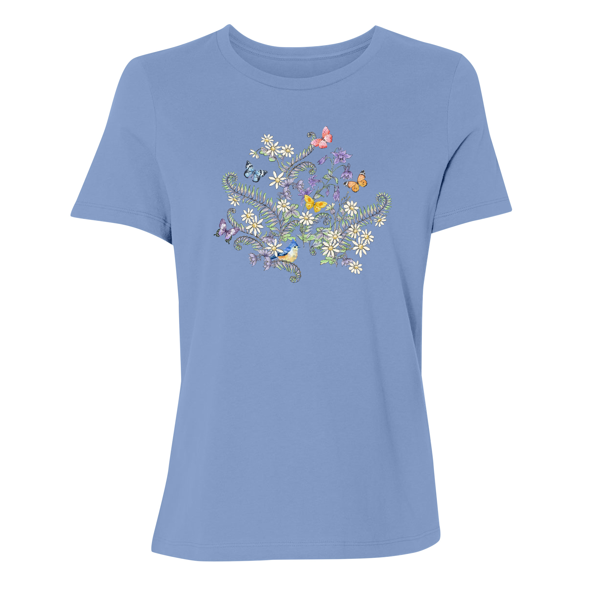 Womens 2X-Large Carolina Blue Relaxed Jersey T-Shirt