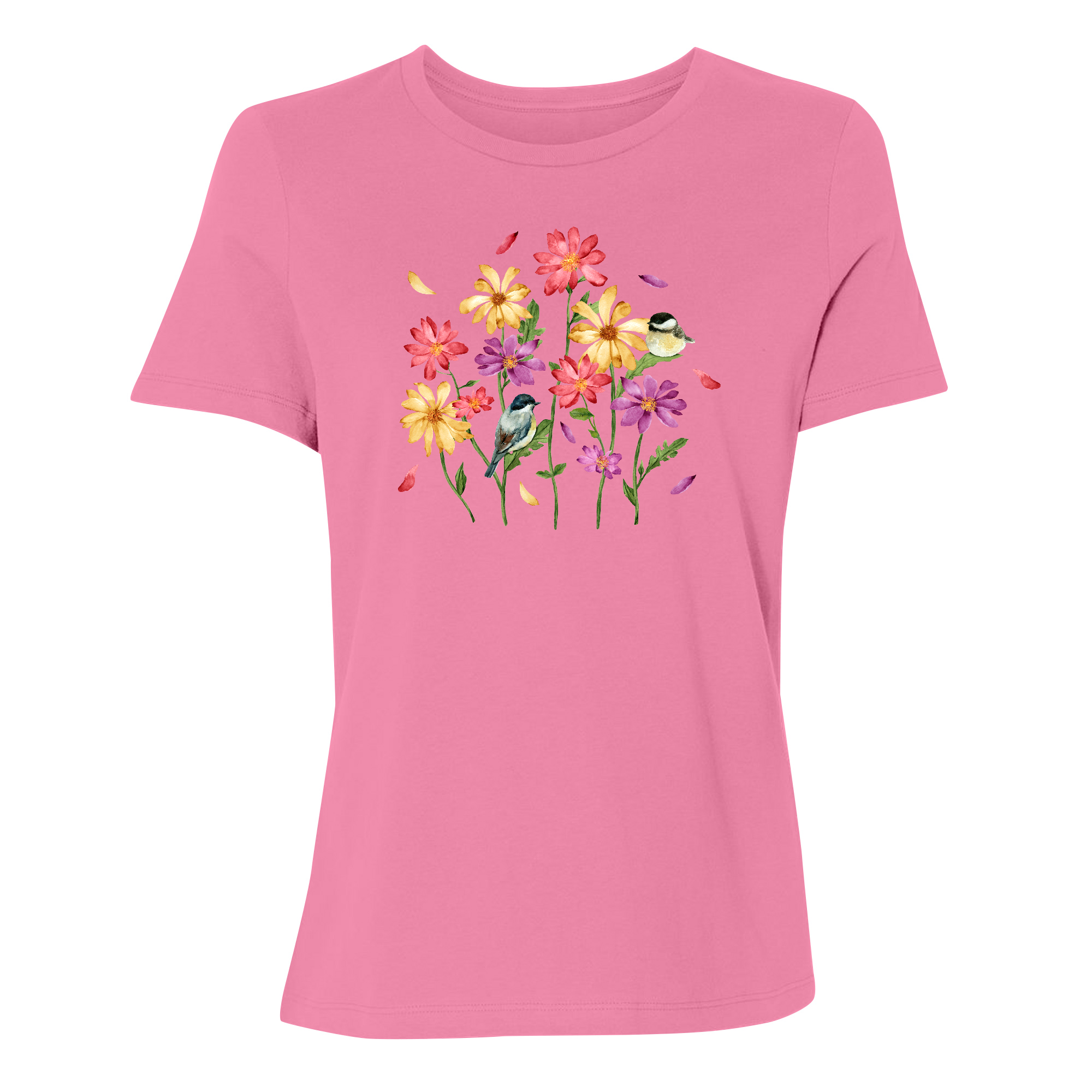 Womens 2X-Large Pink Relaxed Jersey T-Shirt