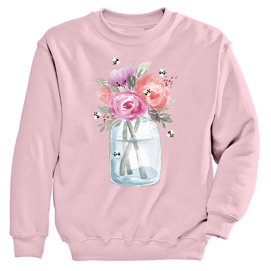 Womens 3X-Large Pink Moring Sun CrewNeck Sweatshirt