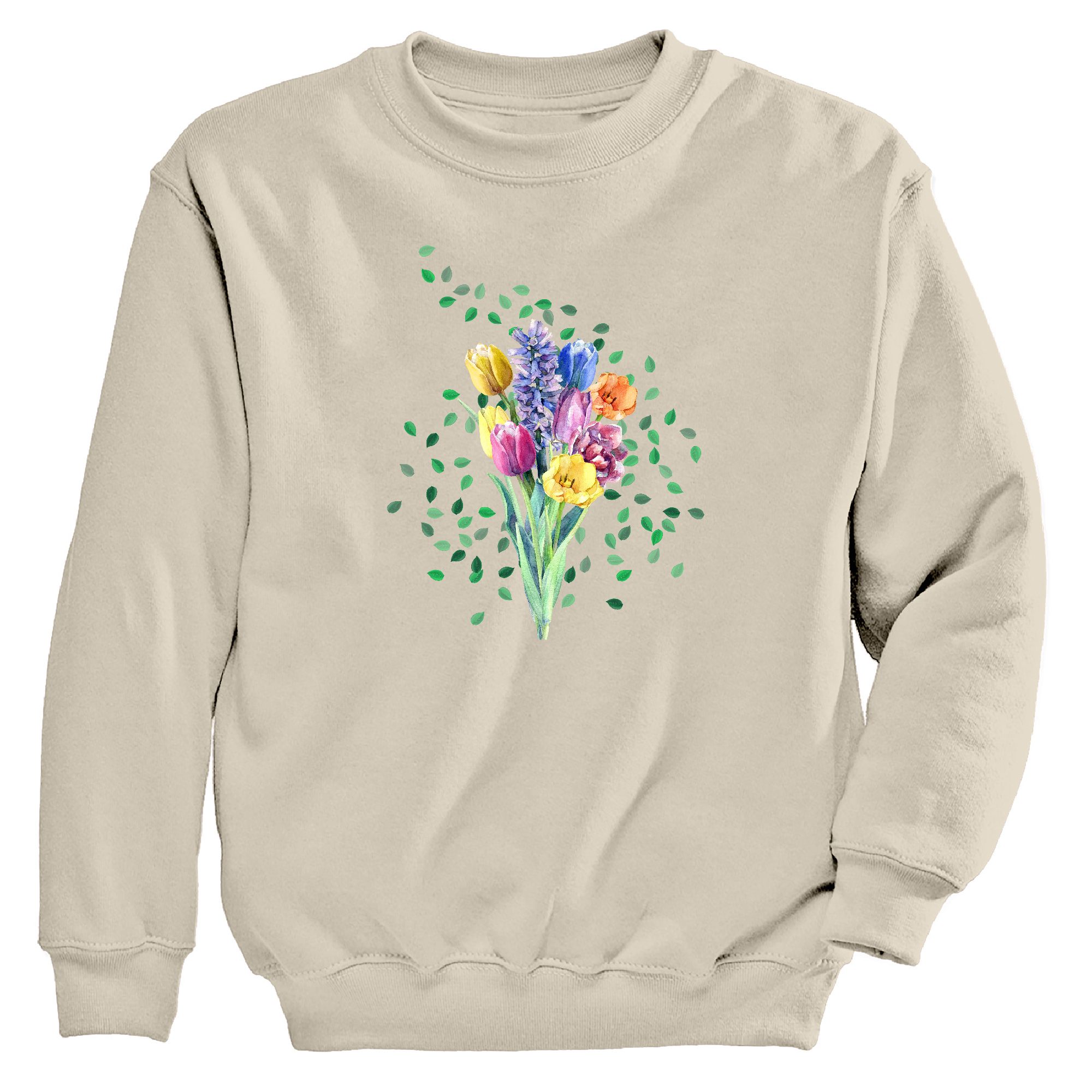 Womens 3X-Large Natural Moring Sun CrewNeck Sweatshirt