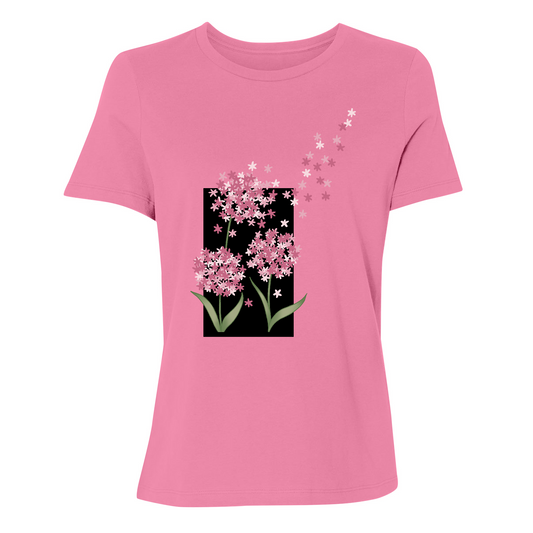 Womens 2X-Large Pink Relaxed Jersey T-Shirt