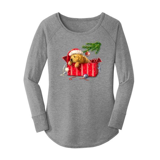 Womens X-Small Grey Long Sleeve Tunic Tee