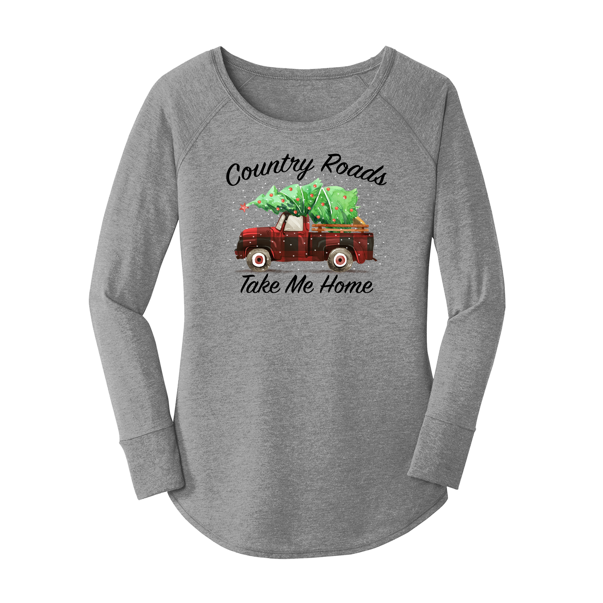 Womens X-Small Grey Long Sleeve Tunic Tee