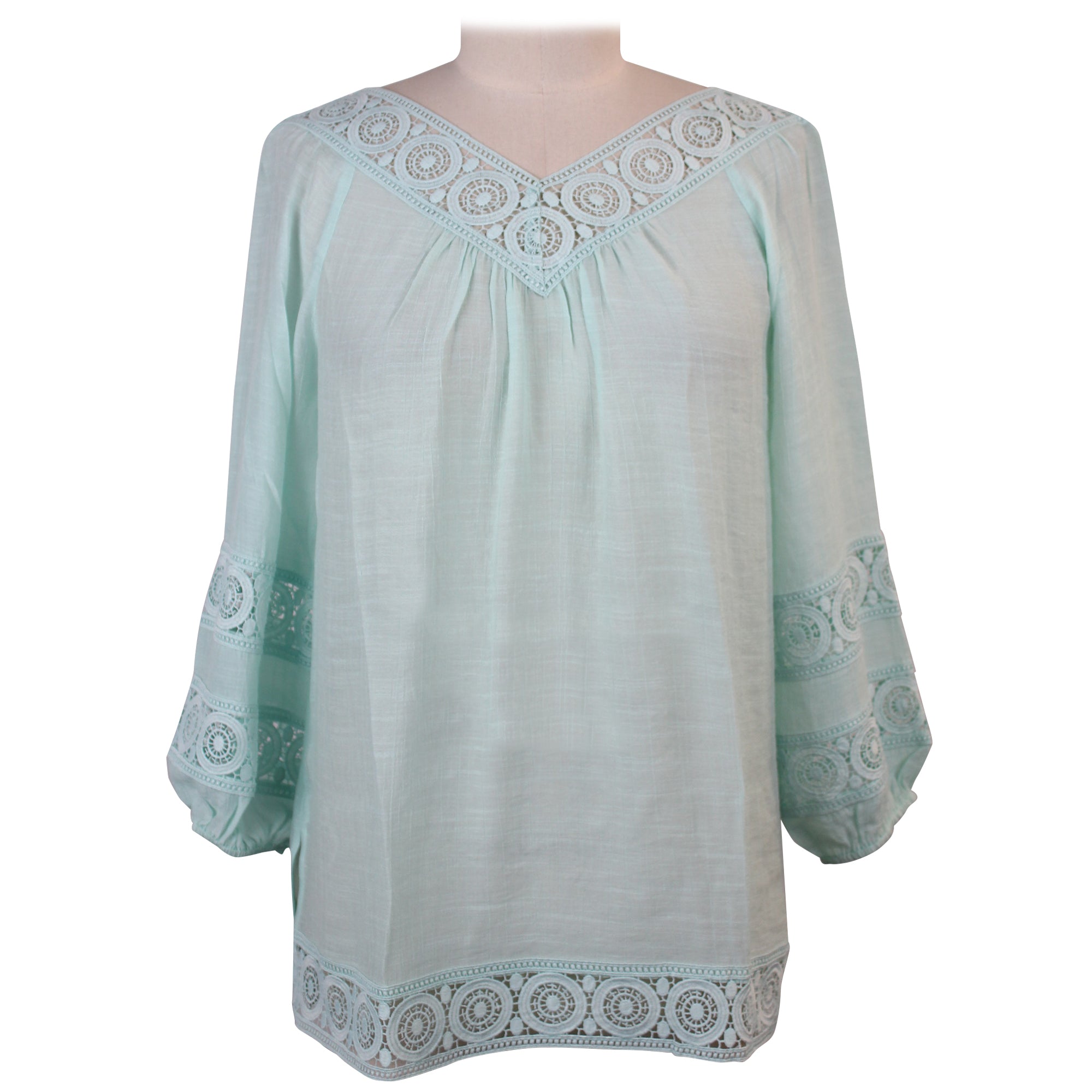 Circle Crochet Trim Tunic