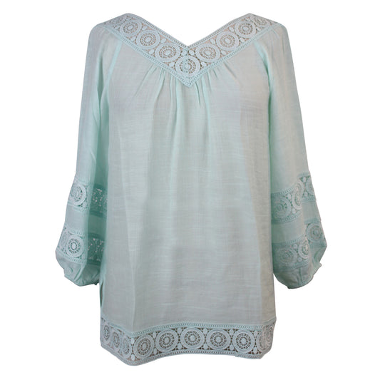 Circle Crochet Trim Tunic