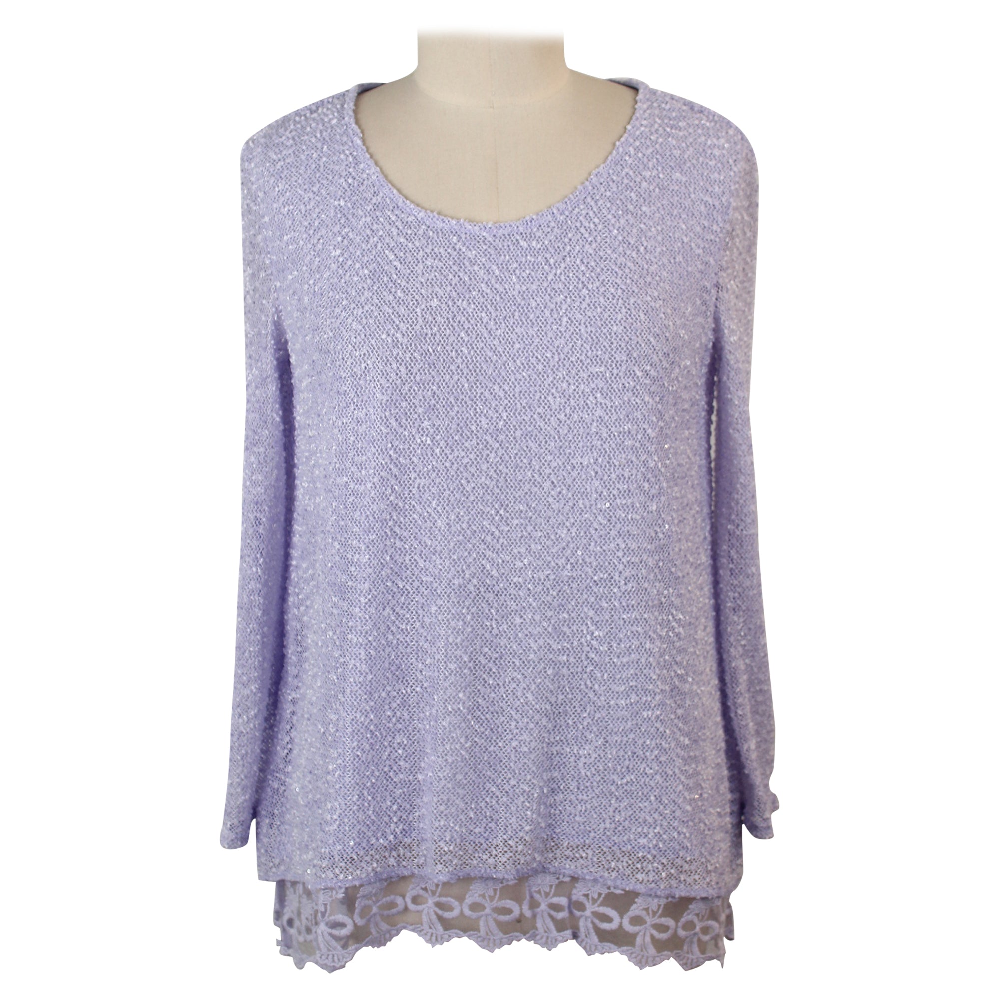 Popcorn Stitch Lace Tunic