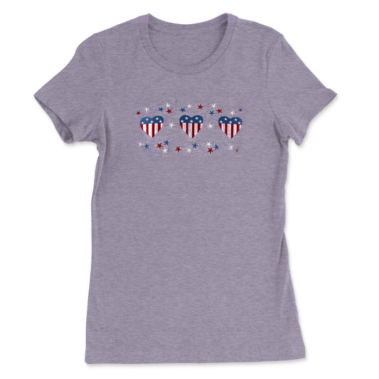 3 Americana Hearts T-Shirt