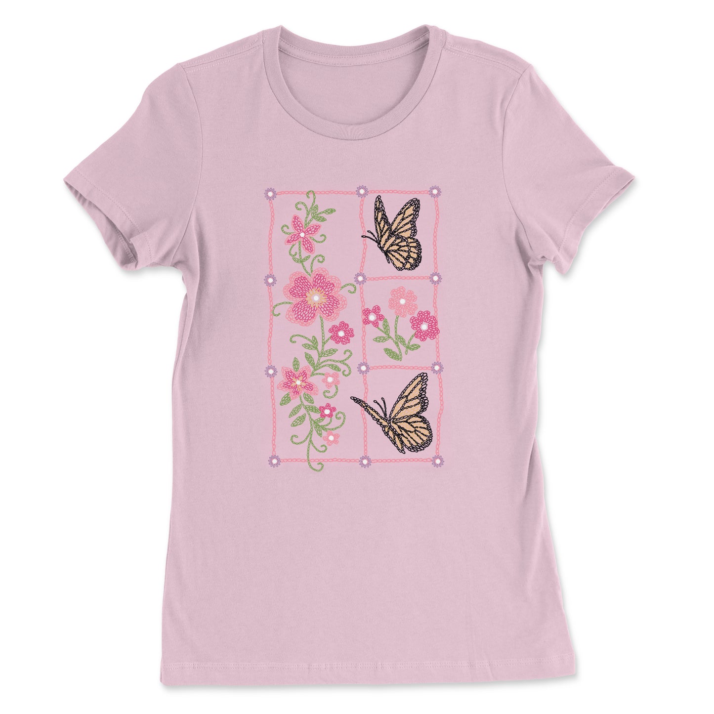 Floral Stitch Sampler T-Shirt
