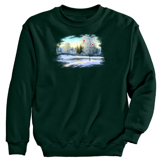 Womens 3X-Large FOREST Moring Sun CrewNeck Sweatshirt