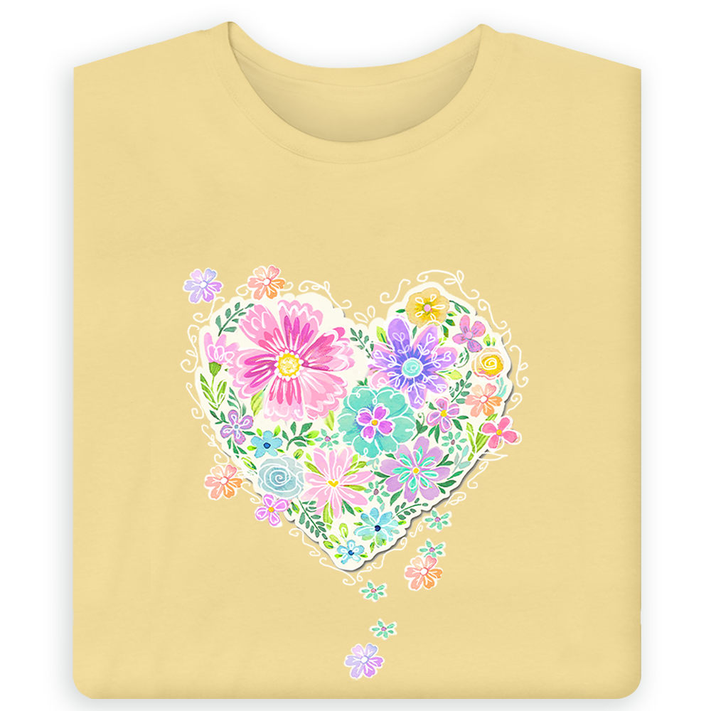 Pastel Watercolor Heart T-Shirt