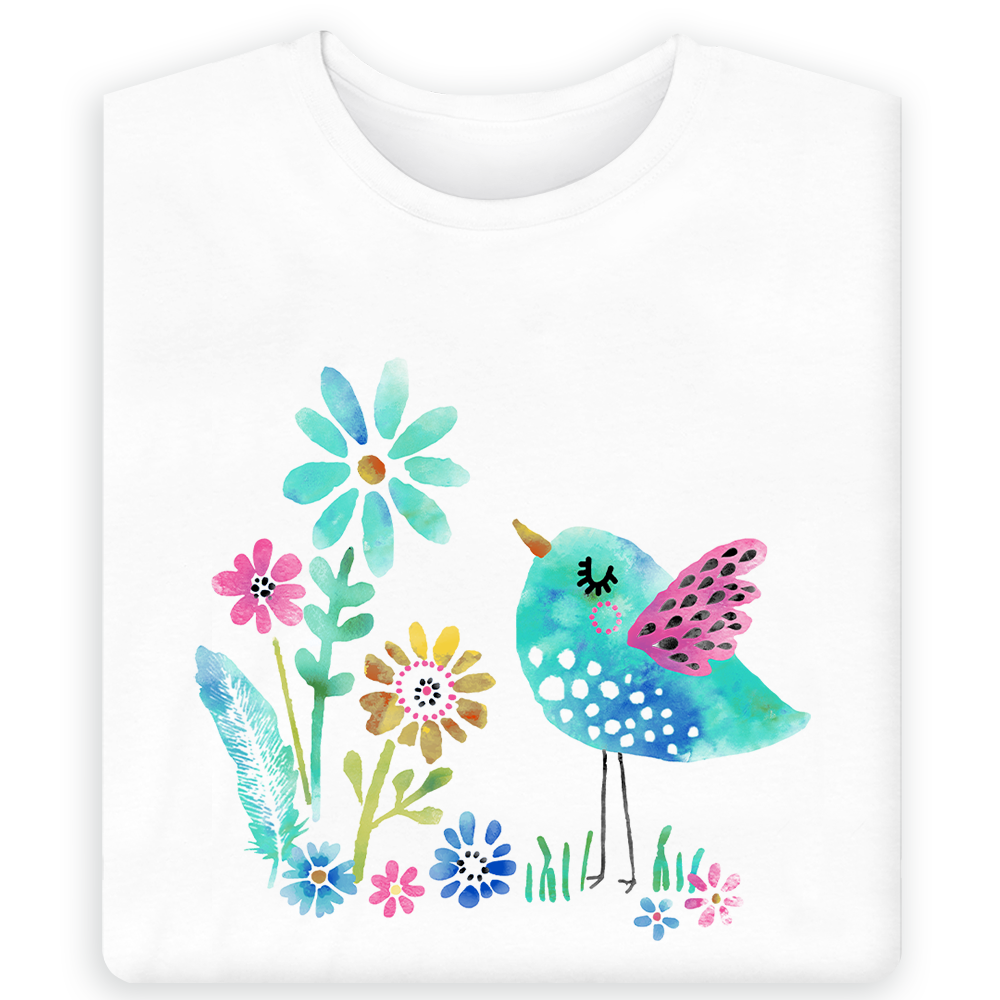 Watercolor Flower Garden T-Shirt